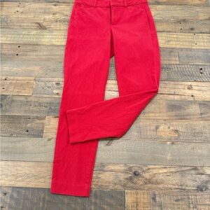 Old Navy Bold Red High Rise Pixie Pants